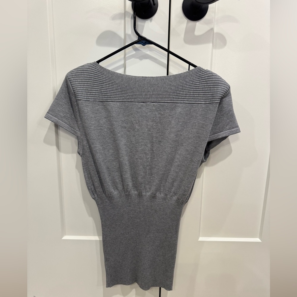 Worthington Heather Gray Knit Top